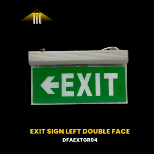 Exit Sign Left Double Face by Lit—Disruptive Solutions