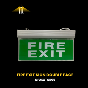 Fire Exit Sign Double Face by Lit—Disruptive Solutions