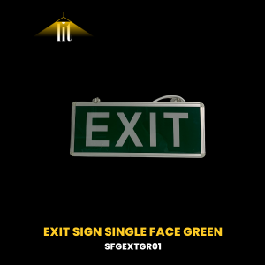 Exit Sign Single Face Green by Lit—Disruptive Solutions